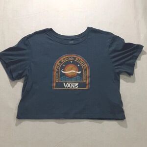 Vans size large blue half shirt t-shirt